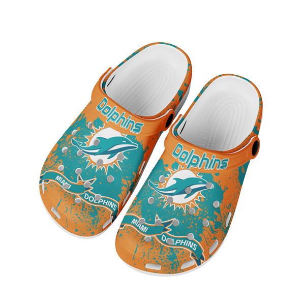 Men's Miami Dolphins Bayaband Clog Shoes 003 Men's Miami Dolphins Bayaband Clog Shoes 003